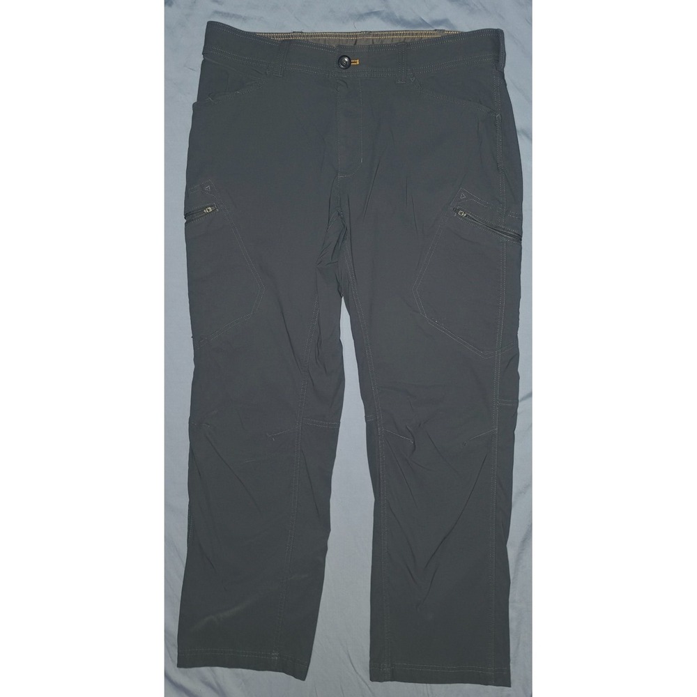 Eddie Bauer First Ascent Pants Mens 36x30 Gray Guide Pro Nylon Stretch Hiking